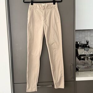 Beige Brown Cotton Tailored Dress Pants Work Pants Office Attire – Size 2